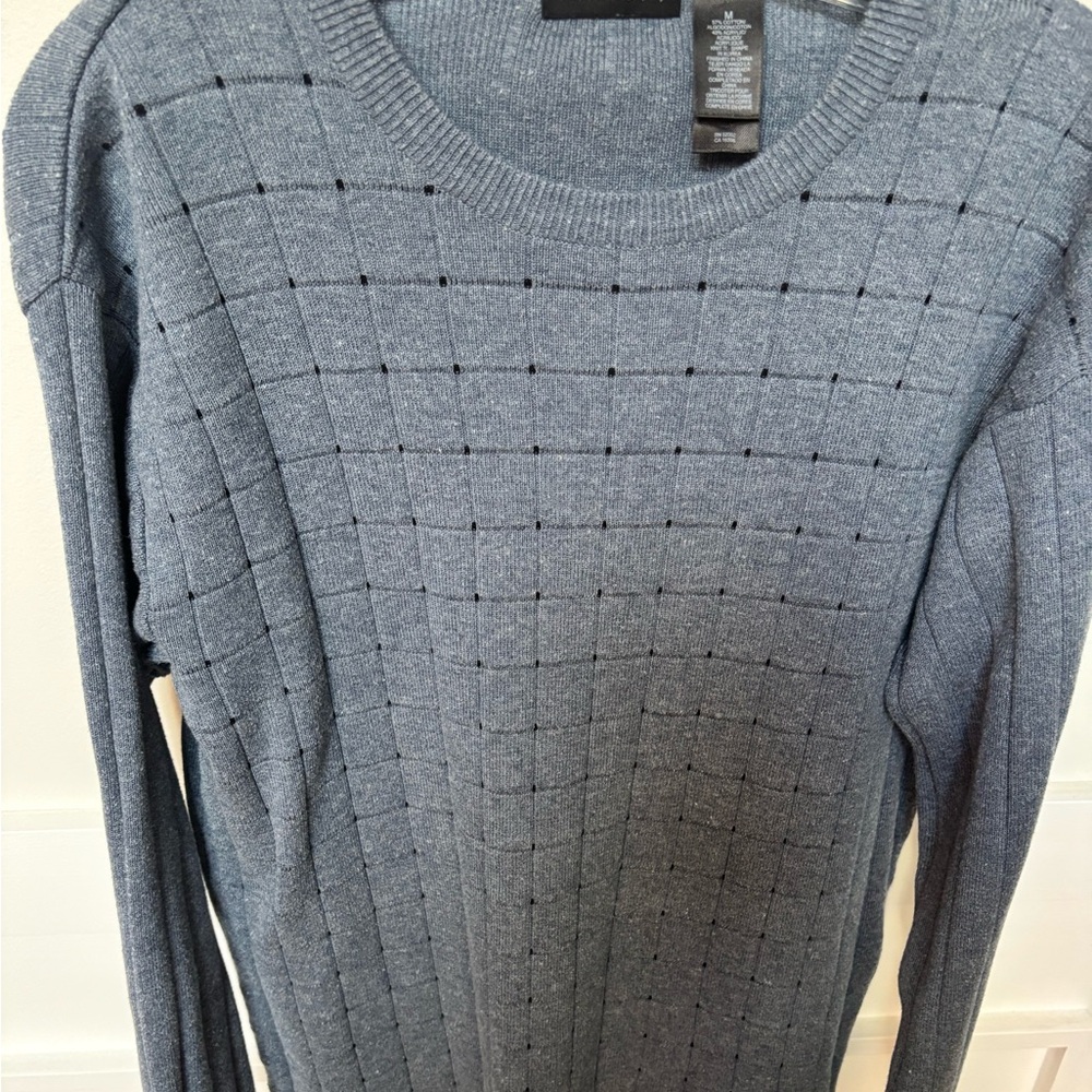 Axcess Men's Knit Crewneck Sweater in Heather Blue size Medium